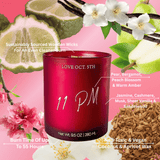 11pm Scented Candle By Love Oct. 5th With Notes Graph 