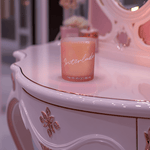 Interlude Scented Candle By Love Oct. 5th On Pink Vanity - Must Have Home Decor & Scent