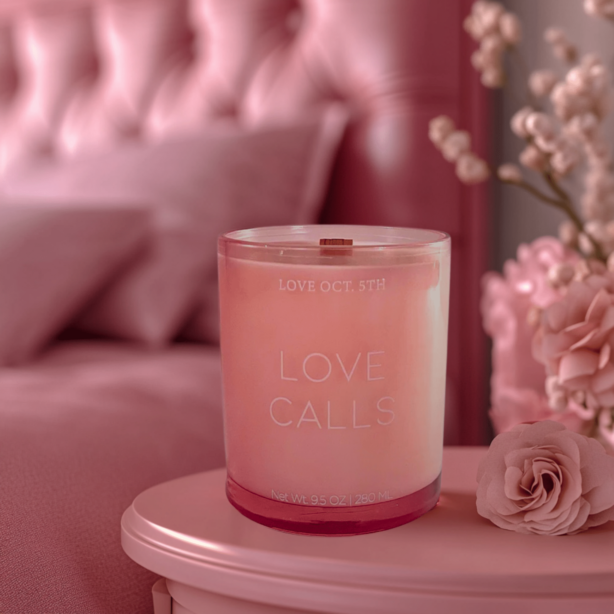 Love Calls Scented Luxury Candle By Love Oct. 5th For Home Decor